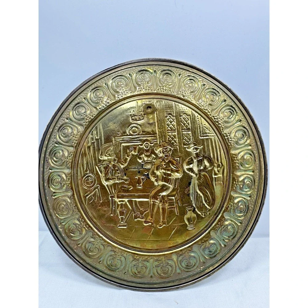 Vintage Peerage Brass Wall Hanging Plaque 12